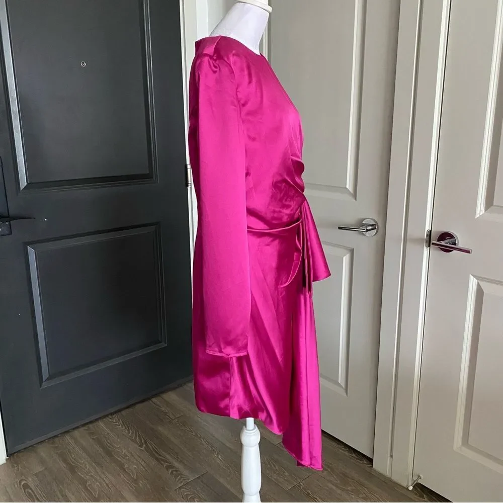 Mac Duggal Fuchsia Long Sleeve Dress - Picture 2 of 8